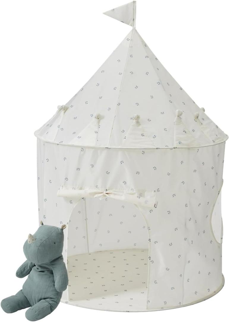 3 Sprouts Kids Play Tent - Sustainable Recycled Fabric  Fun Spacious Childs Playhouse for Indoor Games for Boys & Girls - Durable Fort Pop Up House for Toddlers & Children Age 3-10 - Blueberry Ivory