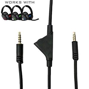 Replacement 2.0M Volume Control Audio Aux Cable Cord Wire Compatible with Astro A10 A40 Headsets, PC with 3.5mm Combo Jack, Xbox One Series X/S, PS4, & PS5 Controllers