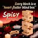48Pcs Couples Games for Adults, Wooden Lust Tower Stacking Game for Date Night Party, Romantic Intimacy Valentines Gifts for Women Men Couple