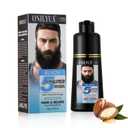 Mens Beard Dye For Men Black In Minutes, Grey Reducing Mustache & Beard Wash & Conditioner 3 In 1, Black Beard Dye Shampoo, Long-Lasting With Natural Extract, Gifts for Men Dad