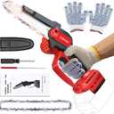 Mini Chainsaw for Milwaukee 18V Battery, 6 Inch Cordless Chainsaw Electric,1 Replacement Chain with Safety Lock, Hand Brushless Chain Saw Tool for Pole Pruner, Wood Cutting (MWQ-DJ)