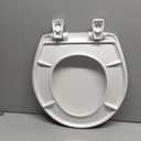 Bemis 730SLEC Slow Close Toilet Seat, Easy Clean Hinges and Durable Plastic Seat, Made in USA, Round, White
