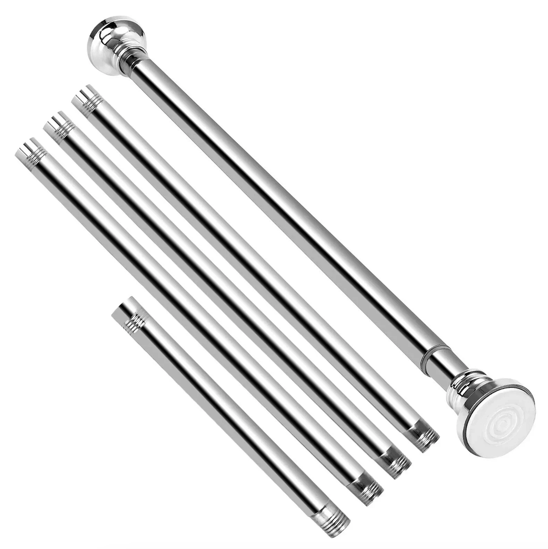 Shower Curtain Rod 41.3-117 Inch Adjustable Non-Slip Stainless Steel Curtain Rod