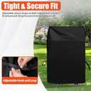 Grill Cover 30in, iCOVER Waterproof BBQ Covers for Two Burner Small Vertical Smoker, Lightweight Easy On/Off, Dustproof UV-Resistant Fit Grills with Collapsed Side Tables