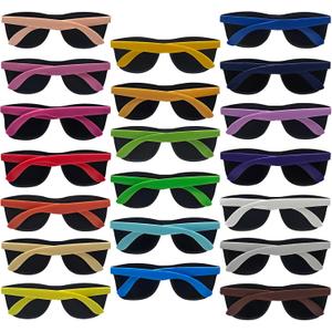 20 Pack Neon Party Sunglasses Bulk for Adult Cheap Color Glasses UV400 Protection