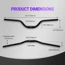 Electric Dirt Bike Handlebar for Surron Sur Ron Heighten 7/8" 22mm Handle Bar for Light Bee X/S LBX E-Ride Pro S SR SS 3.0 2.0 Talaria Sting XXX MX3 MX4 Taparia Motorcycle Black/4MM CNC