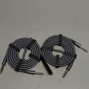 Elebase 1/4 Inch TRS Instrument Guitar Cable 10ft 2Pack,Straight 6.35mm Guitar Bass AMP Cord,Quarter Inch 6.3mm Male Jack Stereo Audio Balanced Line for Electric Guitar,Bass,Keyboard,Amplifier,Speaker (Grey)