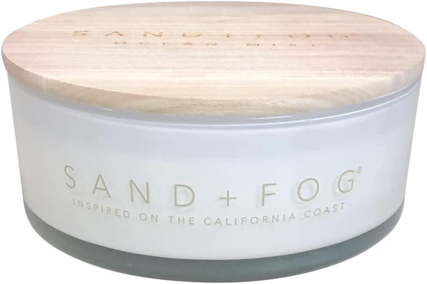 Sand + Fog Scented Candle - Ocean Mist - Additional Scents and Sizes – 100% Cotton Lead-Free Wick - Luxury Air Freshening Jar Candles - Perfect Home Décor for Your Cocktail Table – 34 oz