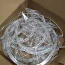 Christmas Lights, 11.48FT Curtain String Lights with 8 Light Modes, Star Moon Indoor Outdoor Fairytale String Lights for Bedroom, Window, Wall, Home, Ramadan, Christmas Decoration - Warm White