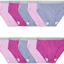 Fruit of the Loom Women's Cotton Blend Hi Cut Brief, 10 Pack, Size: 6