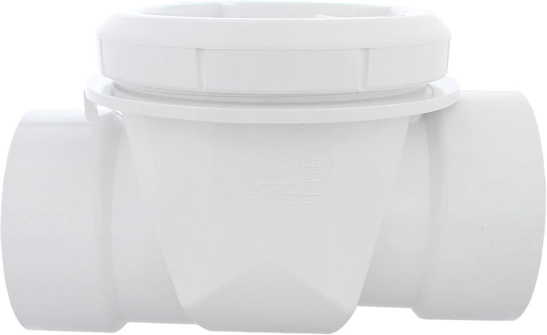 Jones Stephens B04400 4 PVC BACKWATER Valve - White