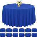 12 Pack Round Tablecloths - 120 Inch, Royal Blue Polyester Table Cover for Round Table, Stain and Wrinkle Resistant Washable Fabric Tablecloth, Polyester Tablecloth for Wedding Banquet Parties