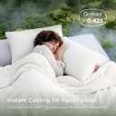 Bedsure SleepEase Cooling Comforter King Size for Summer, 3 Pieces White Seersucker Cooling Comforters for Hot Sleepers, Double-Sided Cool Tech Bedding Set with 1 Breathable Comforter, 2 Pillowcases
