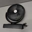 Camping Fan with LED Light, 7 Inches Portable Rechargeable Battery Operated Fan for Camping, Emergency, Office