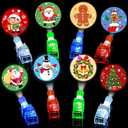 Pinkiwine 72 PCS Christmas LED Finger Projection Lights Christmas Toys for Kids Boys Girls Christmas Stocking Stuffers Party Favors Gifts