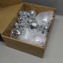 54 Pcs Mini Silver Disco Balls - Hanging Mirror Ornaments for Party, Wedding, Christmas Supplies (1.2 Inch, 2 Inch, 3.2 Inch, 4 Inch)