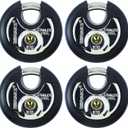 BRINKS Heavy Duty Padlock with Key - 70mm Discus Keyed Lock for Storage Shed, Garage, Storage Lockers, Sliding Doors, Tool Box, and Cabinets, 4 Pack