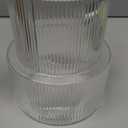 Ribbed Glass Vase, Flower Vase, Fluted Clear Vases for Flowers, Modern Vases for Living Room, Dining Table, Entryway, Shelf, Wedding, Office, Coffee Table, Birthday, 7.5 Inches (Large)