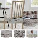 Stretch Seat Covers for Dining Room Chairs Set of 4,Dining Chair Covers, Kitchen Chair Covers,Removable Washble Dining Room Chair Seat Cover,Chair Slipcovers Protector (Pattern 2)