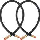 2PCS Swivel End Air Brake Replacement Hose, Dazakoot 3/8 Fit End x 3/8 Swivel End Rubber Air Hose Assembly, SAE J1402 Air Brake Hose for Semi Truck - 36inch