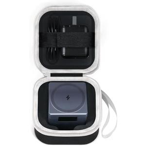 Roseliya Case Compatible with Anker 3-in-1 Cube MagSafe Charger 15W Max Fast Charging Stand, Power Station Storage Holder for USB-C Cable (Box Only) Black