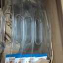 IDesign Clear Plastic 1/4 Wedge Bin for Corner Lazy Susan Cabinet, Kitchen Cabinet Organizer, 4-Pack