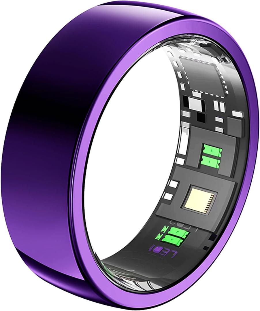 Smart Rings for Men Health Ring Heart Rate Monitor Sleep Tracker Smart Fitness Tracker Rings for Women Gesture Control Photography Pedometer Step Counter Waterproof Compatible with iOS Android Phones