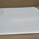 Bulletin Board with Linen, Vintage Arch Framed Pin Board 19 x 31 White Cork Board for Walls, White Pine Wood Frame, Fabric Pinboard, Vision Board for School, Home & Office