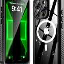 Oterkin Waterproof Case for iPhone 16 Pro Case Compatible with MagSafe, 360 Full Body Rugged 16 Pro Phone Case with Built-in HD Screen & Lens Protector [12FT Military Grade] Case (Black)