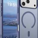 SUPFINE Magnetic for iPhone 17 Pro Max Case (Compatible with MagSafe)(Military Grade Drop Protection) Translucent Matte Shockproof with Anti-Fingerprint Phone Cover,Lavender Gray