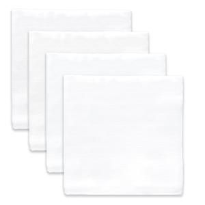 SwaddleDesigns Cotton Muslin Swaddle Blankets, Set of 4, Receiving Blankets for Baby Boys & Girls, Best Shower Gift, 46x46 inches, Pure White
