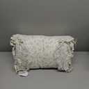 Laura Ashley Throw Pillow Cotton Envelope Closure, Elegant Home Decor for Couch or Bed, 14" x 20", Harper Pale Green