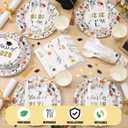 Yungyan 252 Pcs Wildflower Graduation Party Decorations Class of 2026 Congrats Grad Floral Graduation Plates Napkins Cups Forks Knives Disposable Tableware Set for College High School Party Supplies