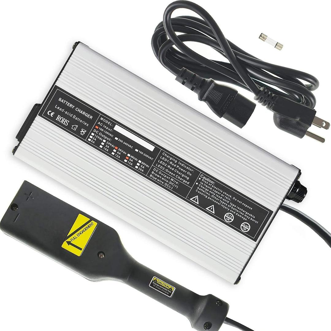 WFLNHB 36 Volt 5 Amp Battery Charger Replacement for EZGO TXT Medalist Golf Cart D Style Plug