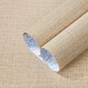 3 x Guvana Grasscloth Peel and Stick Wallpaper Beige Textured Contact Paper Modern Removable Self Adhesive Wall Paper Thicken Fabric Faux Linen Wallpaper for Bathroom Living Room Cabinets 78.7inx15.7in