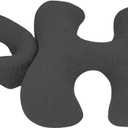 Hilitand Face Down Pillow Memory Foam Prone Massage Pillow Removable Washable Cover Polyester Fiber with Chest Support for Sleeping Home Travel Use (Dark Gray)