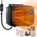 Dog House Heater With Thermostat,Pet Heater With Safe Overheat Protection And 6FT Anti Chew Cord,2 Heating Mode (600/300W) Pet Warmer Suitable For Dogs Chicken Coops Rabbits