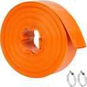 Pool Backwash Hose 100 FT x 2" - Heavy Duty Pool Pump Drain Hose PVC above Ground Pool Hoses, Sump Pump Discharge & Sand Filter Drainage, with Clamp (Orange)