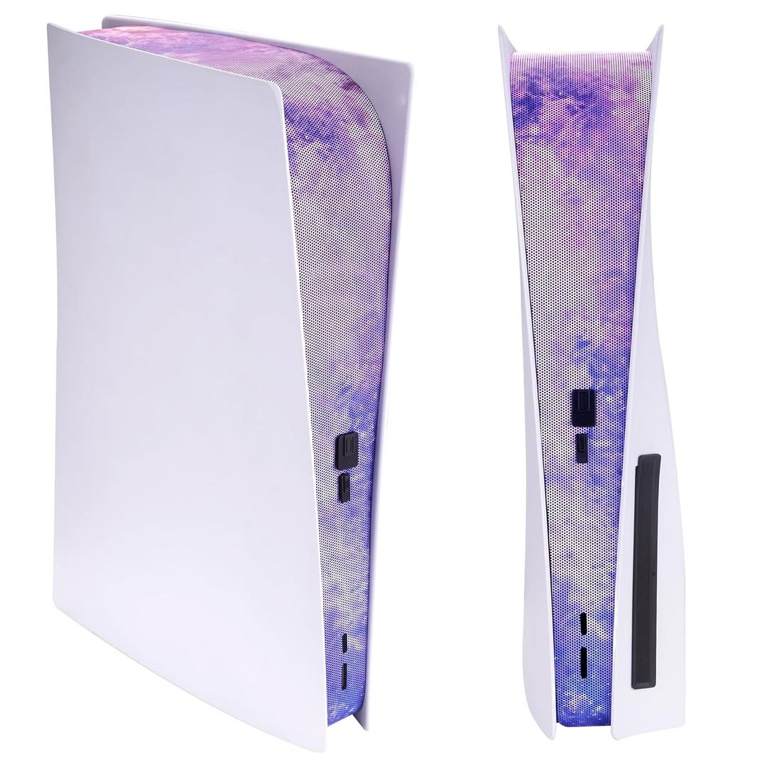 PlayVital Dust Filter and Port Plug Set for ps5 Disc & Digital Console  Breathable Anti-Dust Cover Net with 12 Silicone Plugs, Easy-Install Dust Proof Kit for ps5 Accessories - Nebula Galaxy