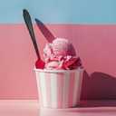 Zopeal 50 Count Light Pink Striped Ice Cream Cups Disposable 9 oz Ice Cream Bowls Paper Race Car Birthday Party Supplies Snack Cups Sundae Picnic Dessert Yogurt Bowls for Food