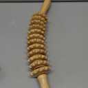 Wood Cellulite Massage Roller Wood Therapy Massage Tools Body Roller Fascia Blaster Lymphatic Drainage Massager for Legs Thighs Muscle Pain Relief(White 12-Wheel)