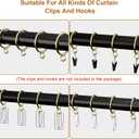 24 Pack Gold Metal Curtain Rings with Eyelets, 1.5 inch Inner Diameter Drapery Rings Apply for Curtain Rods(Fits Up to 1 1/4-Inch Rod)