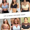FeelinGirl Wireless Supportive Bra for Women, Seamless Comfort Bralettes No Underwire Full Coverage Everyday Bras (XL)