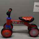 Baby Balance Bike 1 2 Year Old: Spider Baby Bike for 10-24 Month with Light & 4 Wheels Babies Boy Gifts Toddler First Riding on Toys First Christmas Birthday Gift for 1+ Year Old Boy & Girl (Blue Red)