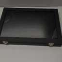 Premium Necklace Organizer Box - 20 Hooks Jewelry Tray with Transparent Lid - Display Box for Necklaces, Pendants - Suitable for Women and Girls (Black)