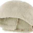 C.C Women's Soft Faux Fur Feel Sherpa Lined Ear Warmer Headband Headwrap (Beige)