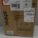 Shinic Electric Fireplace Heaters for Indoor Use,1500W Space Heater with Crackling Sound & 3D Realistic Flame, Safety Protection, Portable Fireplace Heater for Home Office Christmas Decoration, Oak (11.8" x 5.9" 14.6")