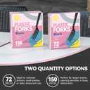 Black Plastic Forks, Disposable Forks Heavy Duty, Heat Resistant Disposable Cutlery for Parties, Picnics, and Everyday Use, Pack of 150