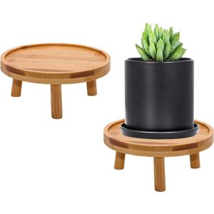 ARTORA Mid Century Modern Plant Stand, Wood Indoor Plant Holder Succulents Plant Pot Raiser Decorative Corner Planter Stand for Small to Medium Plants (Natural 2PCS)