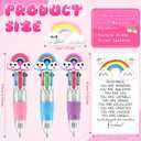 TaoBary 45 Sets Back to School Gifts for Student Rainbow Motivational Support Pens Bulk 4-in-1 Multicolor Ballpoint Pen Squeeze Mini Stress Balls Inspirational Card for Rewards Party Favors